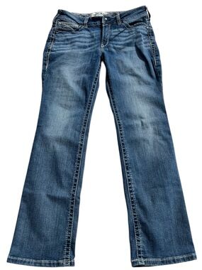 Ariat REAL Denim Rainstorm Mid Rise Western Straight Bootcut Jeans 30S GUC